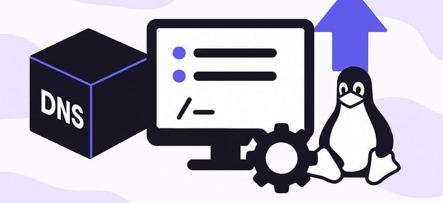 linux-dns-settings-flat-style